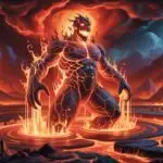Demon Rising From Lava Pool