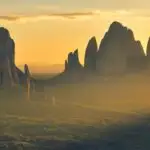 Desert Spires in Golden Glow