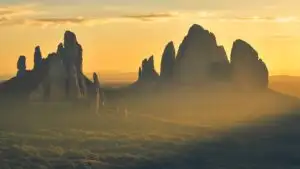 Desert Spires in Golden Glow