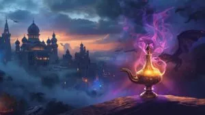 Djinn Genie Bottle Lamp Smoke