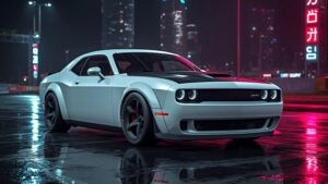 Dodge Challenger SRT White Track Look