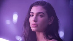 Dua Lipa Purple Mood Style