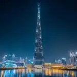 Dubai Burj Khalifa Night Shot