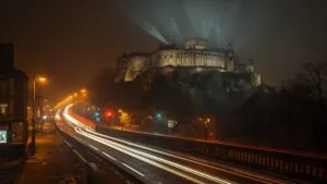 Edinburgh Castle Royal Mile Fog