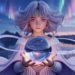 Enchanting Anime Sorceress Holding Arcane Orb