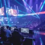Esports Arena Stage With Bright Lights