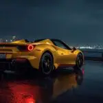 Ferrari 488 Spider Yellow Coast Ride