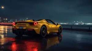 Ferrari 488 Spider Yellow Coast Ride