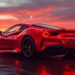 Ferrari F8 Tributo Tail Lights View ferrari