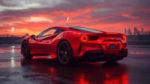 Ferrari F8 Tributo Tail Lights View ferrari