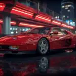 Ferrari Testarossa Red Classic Style