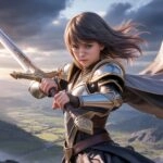 Fierce Anime Blade Maiden Wielding Greatsword
