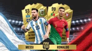 FIFA Ultimate Team Messi Ronaldo Card