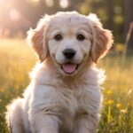 Fluffy Golden Retriever Puppy Sleeping Cozy