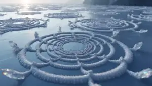 Fractal Ice Patterns Forming Frozen Mandalas