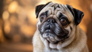 Funny Pug Dog Face Close-Up