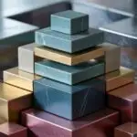 Geometric Cubes Stacked in Isometric Harmony