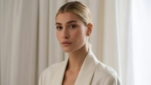 Hailey Bieber Clean Minimal Look