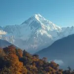 Himalayan Range Everest Peak Snow Covered Majesty
