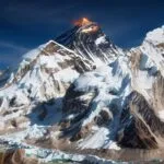 Himalayan Range Everest Peak Snow Covered