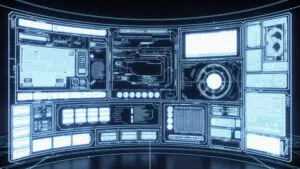 Holographic Display Futuristic Interface Art