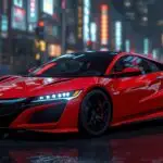 Honda NSX Red Supercar Scene