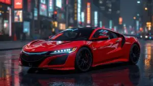 Honda NSX Red Supercar Scene