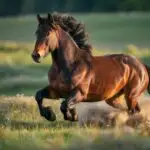 Horse Running Through Field