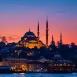 Istanbul Blue Mosque Sunset