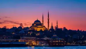 Istanbul Blue Mosque Sunset