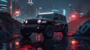 Jeep Wrangler Rubicon Rock Climbing