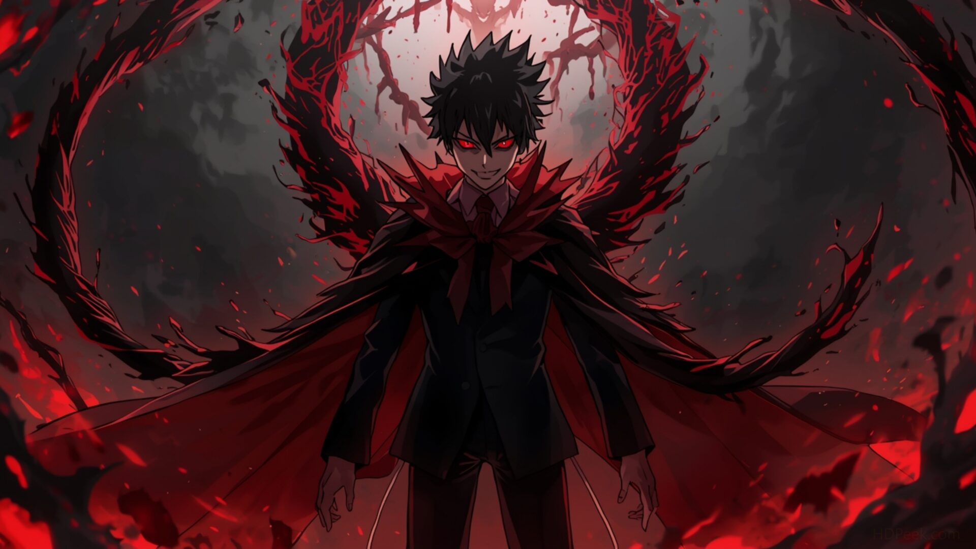 jujutsu kaisen sukuna domain expansion wallpaper, anime, dark, domain expansion, jujutsu kaisen, powerful, sukuna, villain, desktop, mobile, background