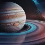 Jupiter Storm Bands With Colorful Swirls