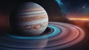 Jupiter Storm Bands With Colorful Swirls
