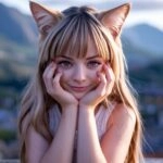 Kitsune Girl Playful Paws Cute Vibe