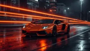 Lamborghini Aventador Orange City Blur