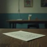 Letter Left on Empty Table