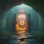 Magic Portal Opening in Ancient Ruins
