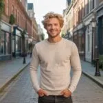 Man Standing in Old Street