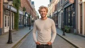 Man Standing in Old Street