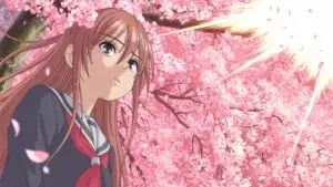 Melancholic Girl In Falling Sakura
