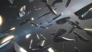 Metallic Fragments Floating in Zero Gravity