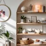 Minimal Shelf Decor in Warm Cozy Lighting