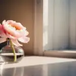 Minimal Vase With Single Flower in Window
