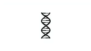 Minimalist DNA Code Sequence Black White