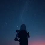 Minimalist Telescope View Stars Night