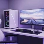 Minimalist White Gaming Setup