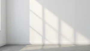 Minimalist White Wall Shadow Play Light