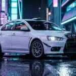 Mitsubishi Evo X White Rally Champion