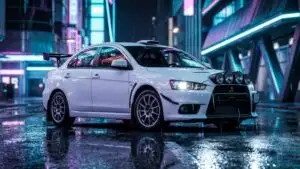 Mitsubishi Evo X White Rally Champion